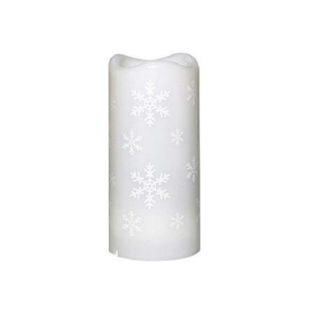 LED Candle Projection Lamp Christmas LED Decoration Night Light, Snowflake, Snowman
