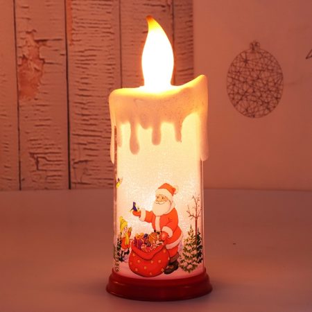 Christmas Decoration Night Light LED Simulation Flame Candle Light, A-Santa Claus, A-Snowman, B-Santa Claus, B-Snowman