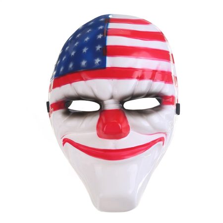 Halloween Mask PVC Halloween Festival Party Mask, US Flag Pattern, Clown Pattern, Red Brain Pattern, Old Man Pattern