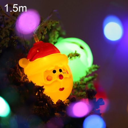 10 LEDs 2 x AA Batteries Box Powered Warm Fairy Decorative Lamp for Christmas, Party, Bedroom, 1.5m Santa Claus Colorful Light, 1.5m Santa Claus Warm White
