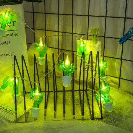 20 LEDs Teenage Style Warm Fairy Decorative Lamp for Christmas, Wedding, Bedroom, Cactus Potted