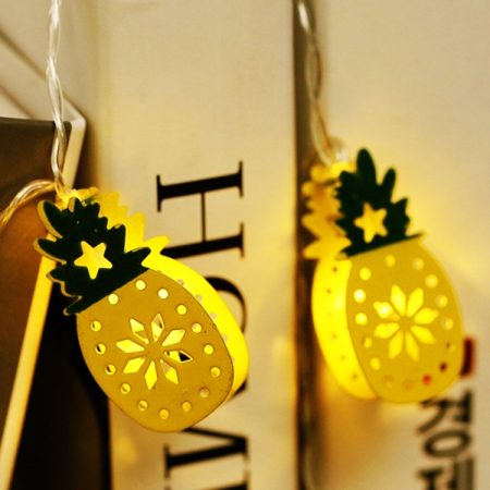 20 LEDs Teenage Style Warm Fairy Decorative Lamp for Christmas, Wedding, Bedroom, Double-sided Pineapple