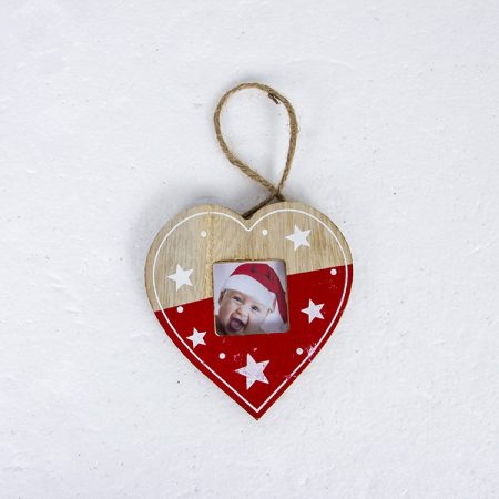 2 PCS Christmas Photo Frame Christmas Creative Photo Frame Pendant Christmas Tree Decoration Pendant, Love