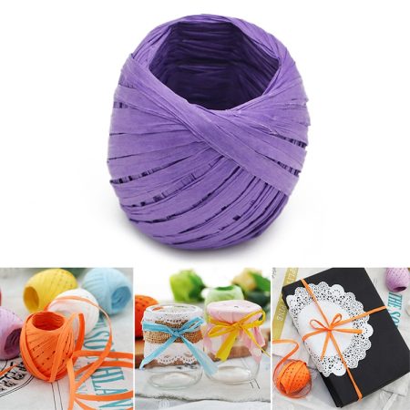 20M Paper Rope Raffia Ribbon Natural Lace Rope Gift Box Wrapping DIY Decoration