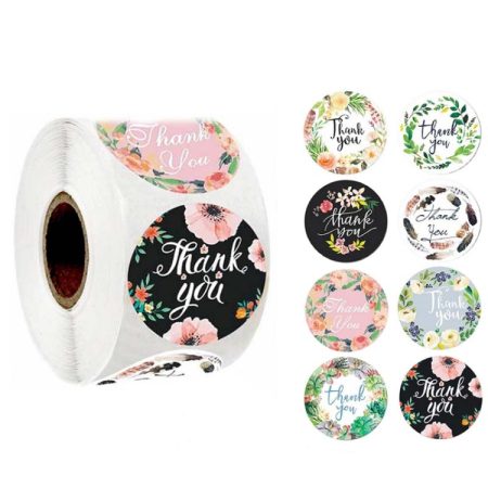 Roll Flower Decoration Thank You Seal Sticker Envelope Decoration Wedding Decoration, A-17, A-18, A-19, A-20