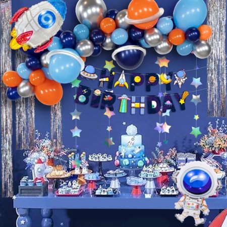 Wandering Earth Astronaut Theme Balloon Set Birthday Party Rocket Balloon Decoration Aluminum Film Balloon, Wandering Earth Astronaut Theme Balloon