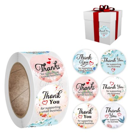 CrosFloral Thank You Label Gift Decoration Stationery Sticker, A-102 Sticker