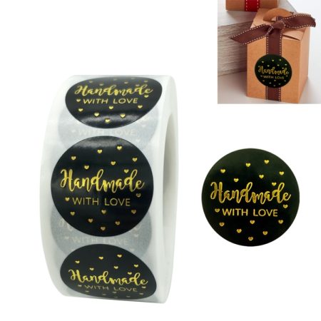 Round Handmade Stickers Baking Stickers Hot Golden Label, C-1 Sticker