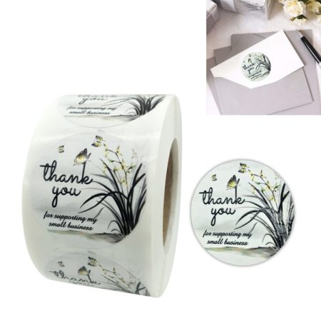 Flower Sticker Envelope Sealing Sticker Thank You Label, K-16-38 Sticker