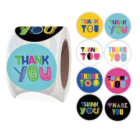 3 PCS Thank You Sticker 8 Kinds Of Pictures Wedding Party Decoration Supplies Label, A-132-38mm Sticker