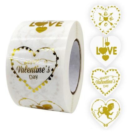 Transparent Hot Stamping Heart-shaped Sticker Thank You Gift Decoration Sticker, Thank You Gift Sticker
