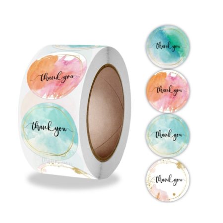 10 Rolls Round Sealing Sticker Thank You Sticker Crafts Gift Decoration Sticker, 2.5cm / 1 Inch