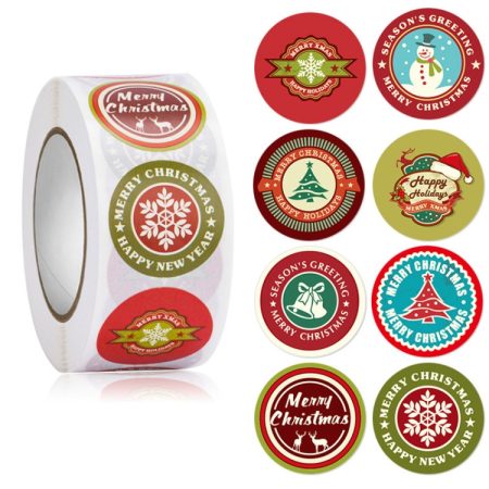 Christmas Gift Sticker Decoration Label Sealing Sticker, HA048, HA049, HA050, HA051, HA052, HA131, HA132, HA133, HA134