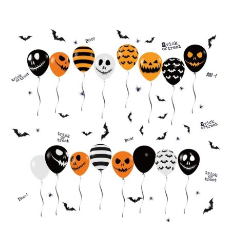 Halloween Horror Glass Decoration Sticker Balloon Electrostatic Sticker, Balloon Electrostatic Sticker