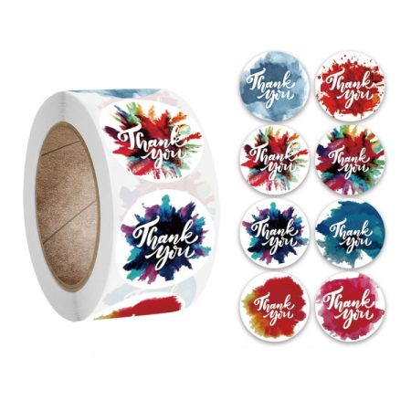 10 PCS Thank You Self-adhesive Rainbow Sticker Envelope Seal With Wedding Decoration Label, A-173 Stickers
