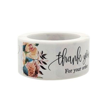 10 PCS Thank You Flower Sticker Gift Wrap Sealing Sticker, A-415, A-416, A-417