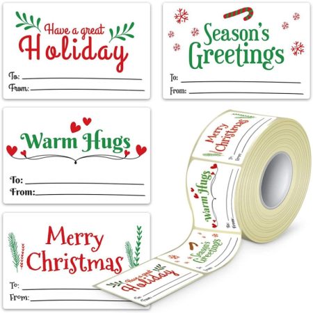LG-210730-7050-008 Christmas Sticker Holiday Decoration Self-Adhesive Gift Tag Sticker, LG-210730-7050-008