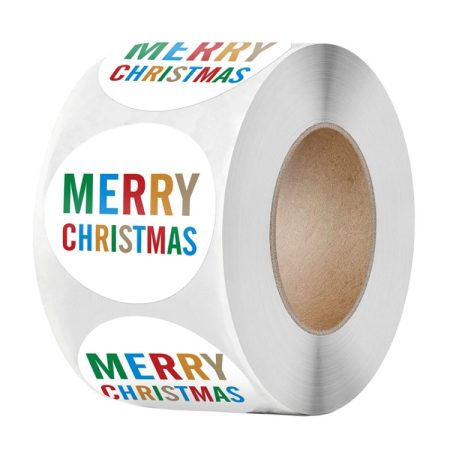 LG-210730-38-005 Christmas Sticker Gift Tags In Rolls With Colorful Letters, LG-210730-38-005