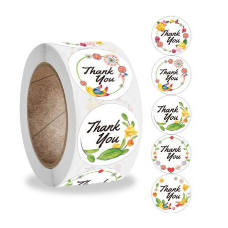 Thank You Flower Sticker Handicraft Decoration Envelope Sealing Sticker, A-206, A-207, A-208, A-209