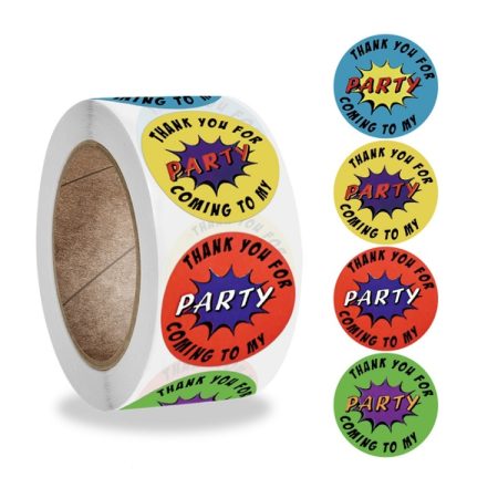 Floral Heart-shaped Thank You Sticker Party Wedding Decoration Label, A-196