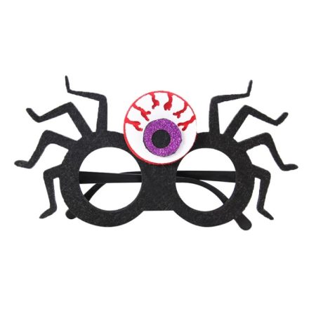 Halloween Decoration Funny Glasses Party Skeleton Spider Horror Props, Eyeball, Sickle, Alphabet Gost, Purple Spider, Skull Hat, Skull, Owl, Tombstone, Ghost, Bat Wings, English Letters, Multiple Eyeballs, kitchen Knife, Letter Pumpkin, Bat Alphabet...