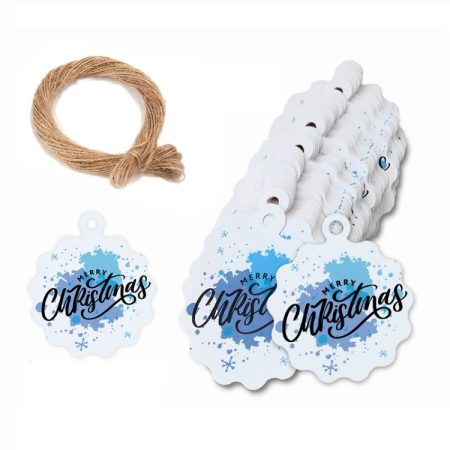 100pcs / Pack Christmas Kraft Paper Tag Gift Wrap Card Set, L-27, L-28, L-29, L-30, L-31, L-32, L-33, L-34