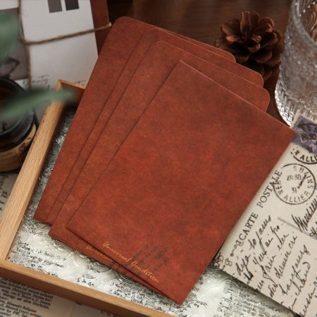 50pcs B11 Retro Style Kraft Paper Envelope Postcard Invitation Letter Stationery, Red Brown 16x11cm