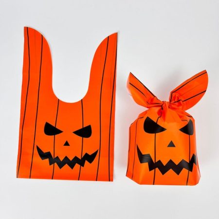 50pcs /Pack Halloween Packaging Bags Candy Snacks Treat Bags, 13.5x22cm