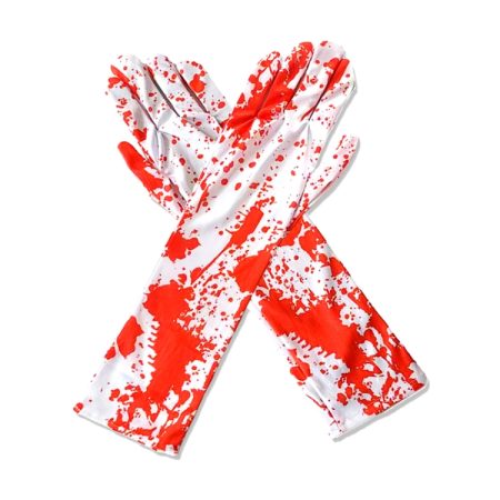 Halloween Party Decoration Blood Print Masquerade Props Horror Costume Cosplay Props, Bloodstained Gloves, Bloodstained Socks, Bloody Apron, Bloody Skirt