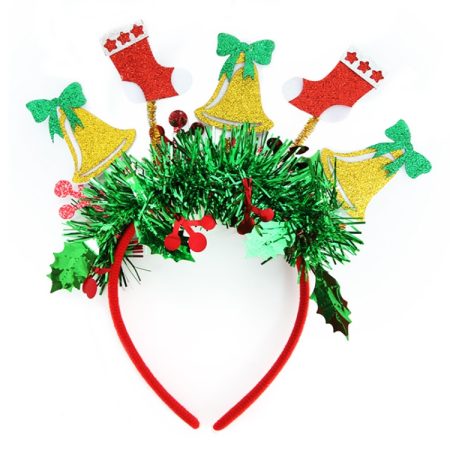 Christmas Party Dress Up New Year Headdress Christmas Decoration Colorful Stripes Headband, Bells Xmas Stocking, Snowflake Xmas Hat, Jingle Bells Stars, Christmas Tree Balls, 2025 Stars, Snowman Elk, Gloves Gingerbread Man, Snowflake Walking Stick...