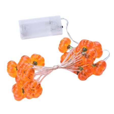 LED Halloween 3D Pumpkin String Lights Bar Shop Ambience Scene Layout Decorative Lanterns, 20 LEDs Always On, 30 LEDs Always On, 20 LEDs Flashing, 30 LEDs Flashing