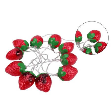 USB Strawberry Light String LED Christmas Decoration Lights, 1.5m 10 Light, 3m 20 Light, 6m 40 Light