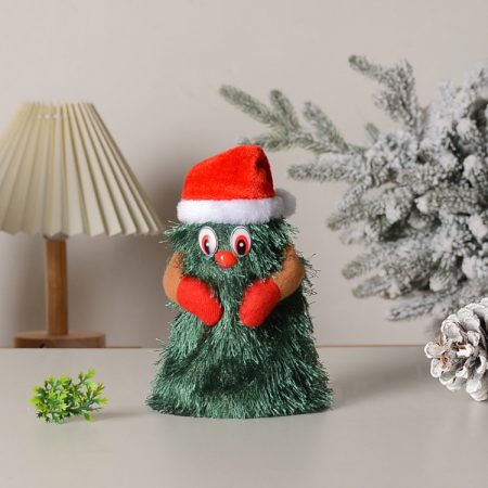 Funny Rotating Electric Christmas Tree Dancing and Singing Santa Doll Toys, Small, Medium, Large