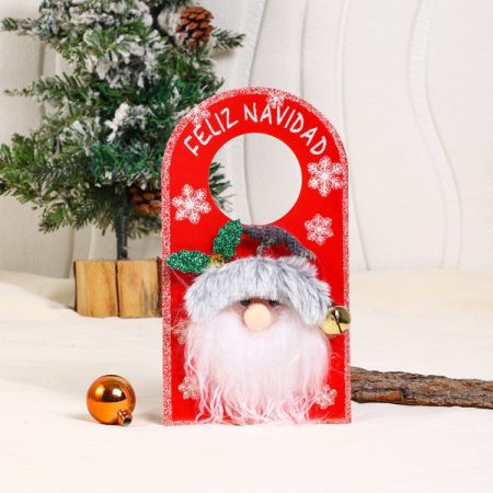 Christmas Cartoon Doorknob Hanging Decoration Mall Window Festive Decoration, Old Man, Snowman, Deer