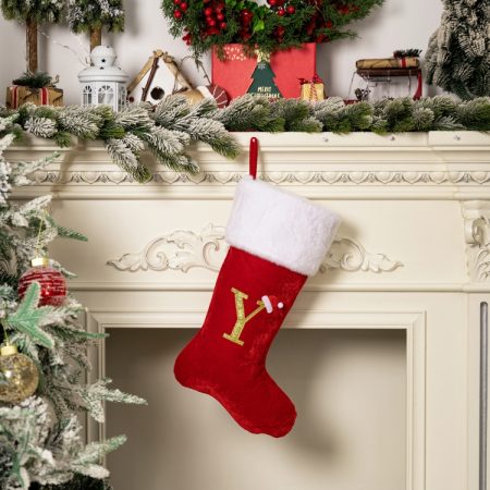 Velvet Alphabet Stock Christmas Decoration Supplies DIY Gift Stock, Y, Z