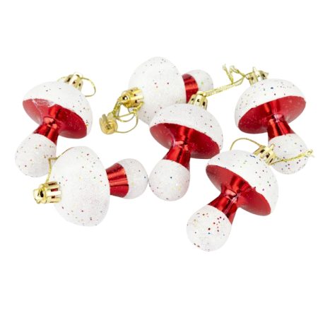 Electroplated Mushroom Christmas Tree Hanging Christmas Decoration, Mushroom