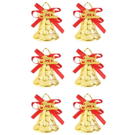 Christmas Decoration Plastic Bells Christmas Tree Decoration Pendants, 6pcs /Set 6cm, 6pcs /Set 5cm, 9pcs /Set 3.6cm, 12pcs /Set 2.6cm