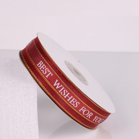 English Letter Colored Printed Ribbons Phnom Penh Gift Bouquet Ribbons Bowknot Flowers Packaging Ribands , Size: 45m x 2.5cm, Phnom Penh