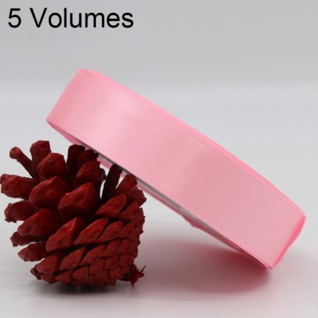 5 Volumes Color Satin Ribbons Handmade DIY Wedding Cake Decoration Holiday Gift Packages , Size: 22m x 2cm, Color Satin Ribbons 1, Color Satin Ribbons, Color Satin Ribbons 2