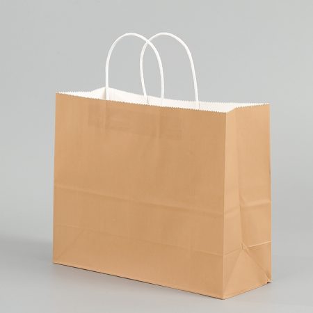 10 PCS Elegant Kraft Paper Bag With Handles for Wedding/Birthday Party/Jewelry/Clothes, 32x25x11cm, 42x31x12cm