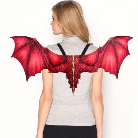 Halloween Carnival Adult Decoration Non-woven Dragon Wings Cosplay Wings Props, One Size