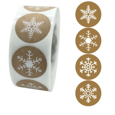 3 PCS Roll Sticker Cowhide Sticker Label Happy Christmas Decoration Label, 2.5cm / 1inch   3 PCS