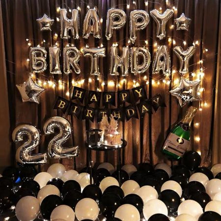Birthday Party Layout Letter Aluminum Film Balloon Decoration Set, Style One, Style Two, Style Three