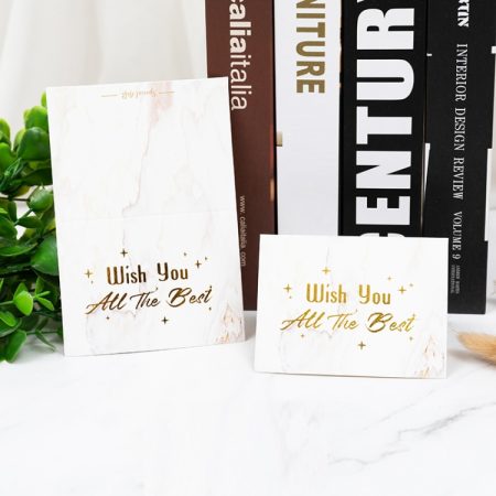100 PCS Valentines Day Bronzing Greeting Card Flower Shop Birthday Thank You Card, Wish You All The Best, I Miss You Every Day, Thank You Very Much, I Keep You In My Heart Forever, Happy Every Day, Send You My Heart, Bright Future Happy Life...