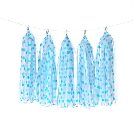 Color Polka Dot Paper Tassels Birthday Room Decoration Ribbon Garland, TM-001 Blue Dots, TM-002 Pink Dots, TM-003 Yellow Dot, TM-004 Purple Dot, TM-005 Golden Dot, TM-006 Silver Dot, TM-007 Green Dot, TX-008 Star Moon Pink, TX-009 Star Moon Beige...