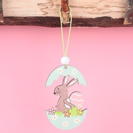 Easter Wooden Pendants Festive Atmosphere Decorative Items, Bunny Egg Shell, Rabbit Lifting Eggshell, Small Egg Shell, Yellow Rabbit Eggshell, Pink Egg, Yellow Rabbit Tooth Egg, Light Yellow Upside-down Rabbit Eggs, Blue Egg, Orange-winged Bird...
