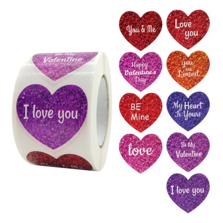 Love Valentine Day Sticker Sealing Sticker Gift Decoration Label, A-256-38mm, A-257-38mm