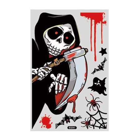 Halloween Decoration Static Wall Stickers, BQ041 Death, BQ042 Mummy, BQ043 Zombie, BQ044 Vampire, BQ045 Lying Window Pumpkin, BQ046 Pumpkin, BQ047 Ghost, BQ048 Mummy, BQ049 Bat, BQ050 Ghost House, BQ051 Tree, BQ052 Scarecrow