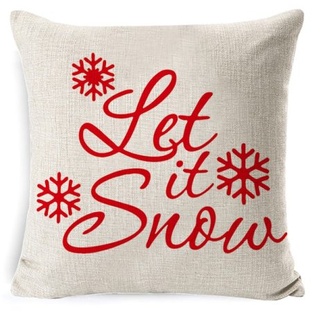 Christmas Linen Red Hug Pillowcase Without Pillow Core, 45 x 45cm