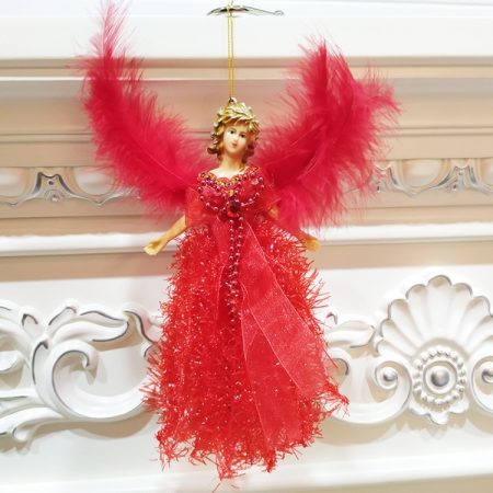Christmas Tree Angel Girl Decorations Closet Decoration Small Pendant, Red, Blue, Silver, Gold, Pink